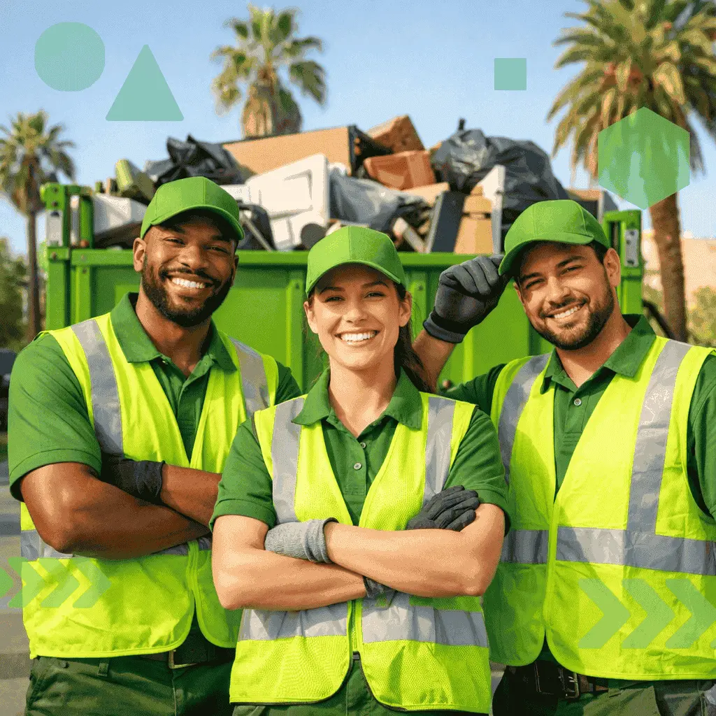 Sunnyvale junk removal crew lifting and loading debris
